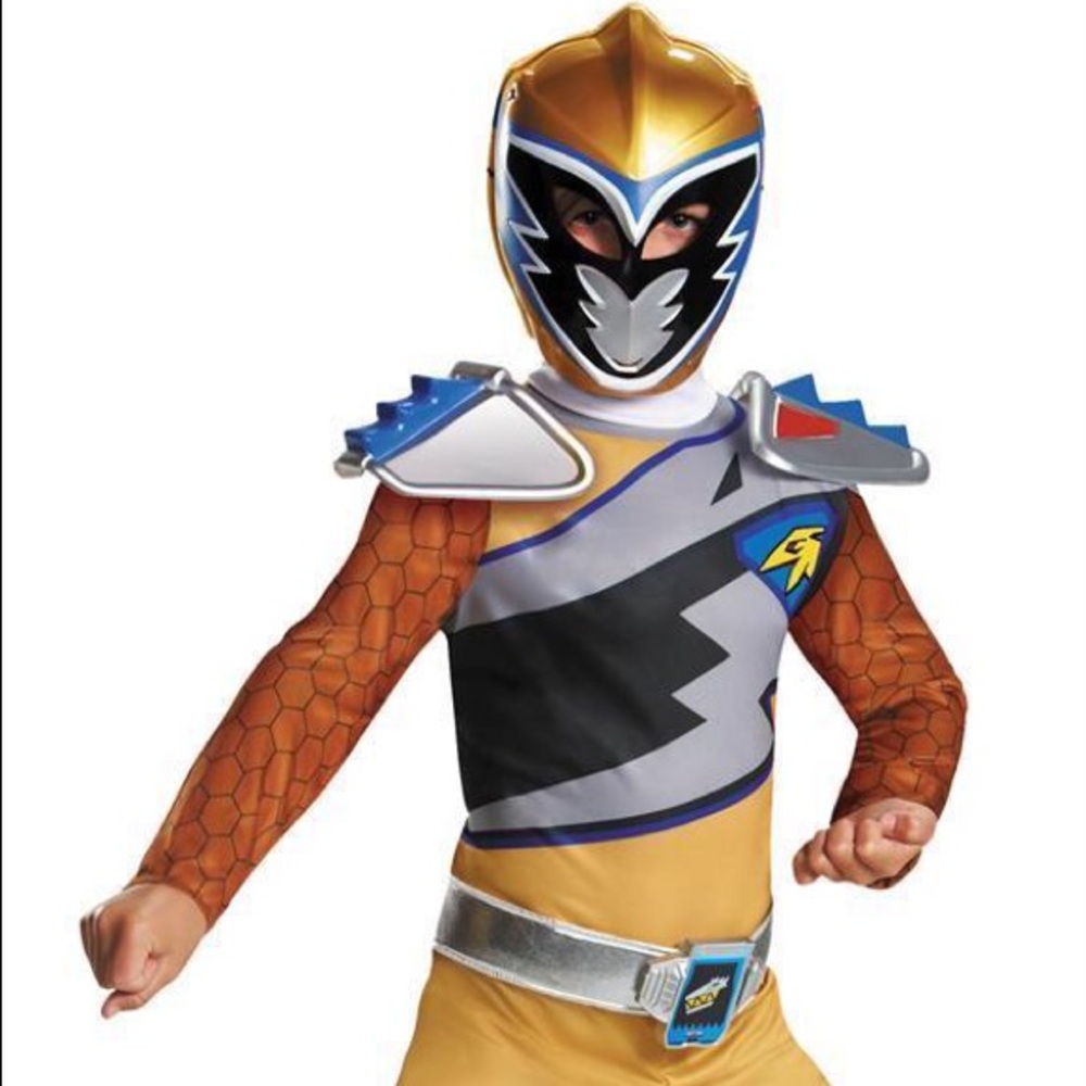 Boys Power Rangers Dino Charge Gold Ranger Costume